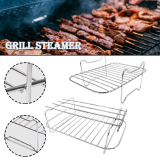 Air Fryer Rack for Double Basket Air Fryers Stainless Steel Multi-Layer Rack