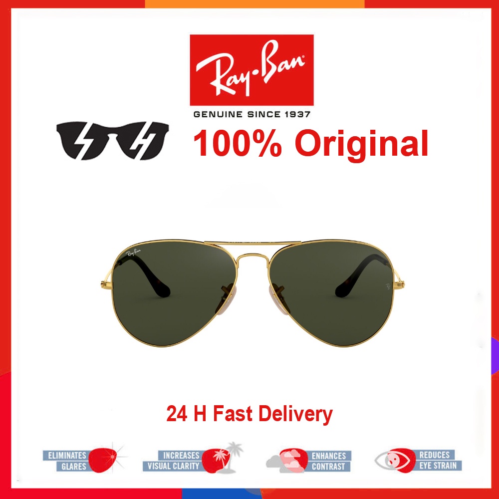 แว่นกันแดดเลนส์ล้าง Ray-Ban Wayfarer ของแท้ - 0RB3025 181