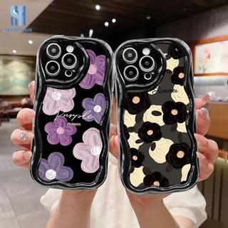 เคสโทรศัพท์มือถือ ลายดอกไม้ 3D ขอบโค้ง แวววาว สไตล์เรโทร สําหรับ Samsung A12 A22 A32 A14 A13 A52 A03 A51 A24 A04 A04S A23 A03S A50 A02S A20 A50S A30S A52S A30 M12 M22 M32 A125 A14 LTE A13 Lie A037F F12 M04 M10S M02S A025 A205 A305 F02S