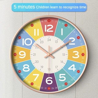 นาฬิกาควอตซ์ติดผนัง แบบไร้เสียง เพื่อการเรียนรู้เด็ก สําหรับ…