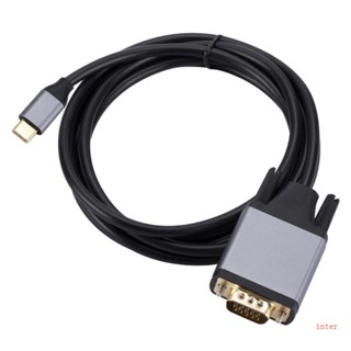 Inter สายเคเบิลแปลง USB C เป็น VGA 5 91 ฟุต Type C เป็น VGA สําหรับบ้าน และสํานักงาน