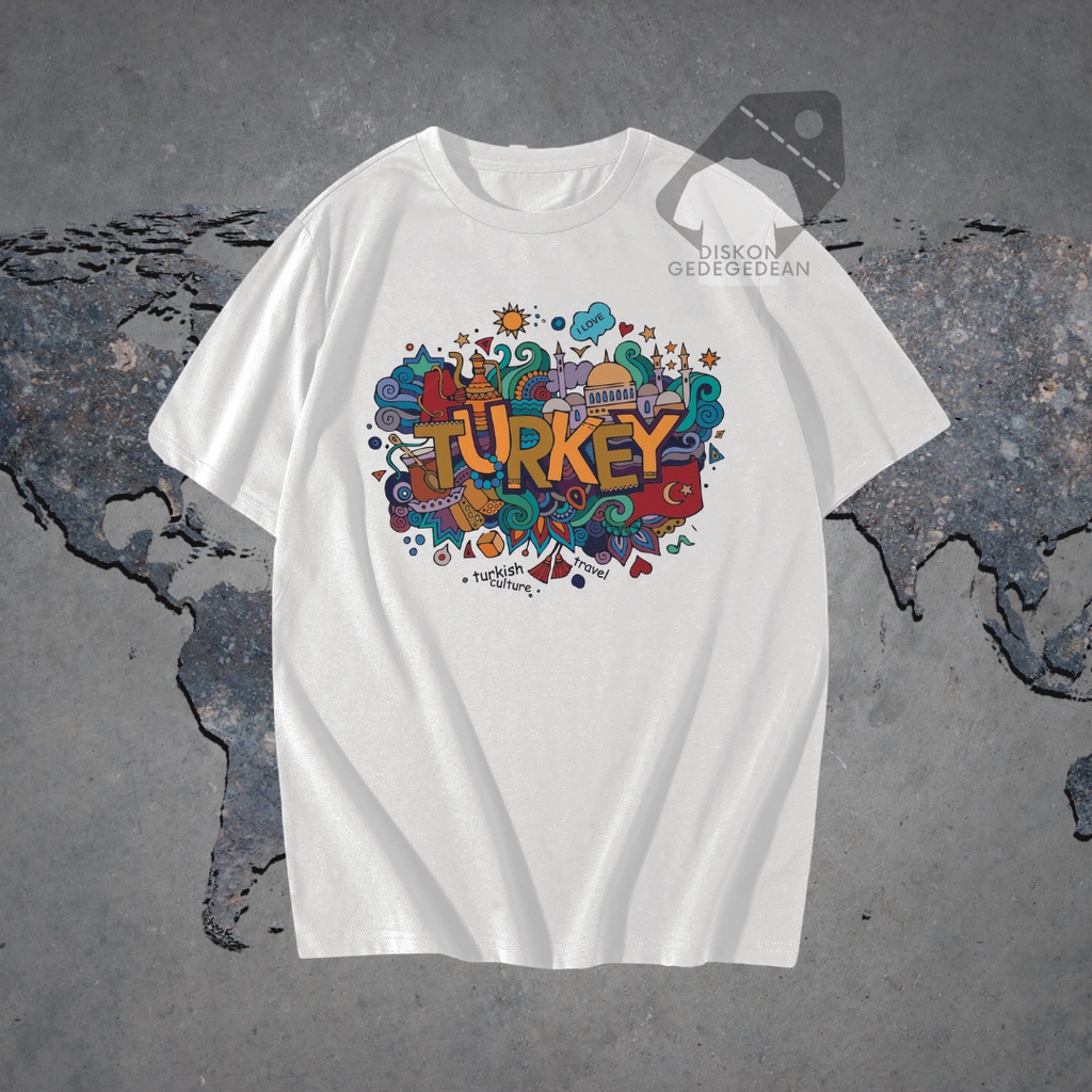 แฟชั่น เสื้อยืด พิมพ์ลาย Istanbul TURKEY TURKEY TURKEY ของที่ระลึก หลายรุ่น TYPE 4