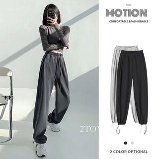 2TOYOUNG  กางเกงขายาว คาร์โก้ กางเกง เชือกอเมริกันคลาสิค Cargo pants 2023 NEW 071859 Trendy High quality Unique สวยงาม A23L0H1 36Z230909