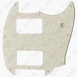 Musiclilyp อุปกรณ์เสริมกีตาร์ไฟฟ้า SQ Mustang Bullet9 Hole Round Corner Double Pickup HH Guard Plate Surface