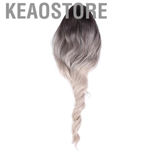 Keaostore Black Gradient Beige Long Wavy Wigs Women Wig Hair Replacement