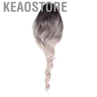 Keaostore Black Gradient Beige Long Wavy Wigs Women Wig Hair Replacement