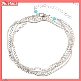 Bluelans สร้อยข้อเท้าโซ่ หลายชั้น เครื่องประดับชายหาด สําหรับผู้หญิง
