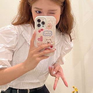 เคสโทรศัพท์มือถือ ป้องกันฝุ่น กันกระแทก ลายหน้ายิ้ม แฟชั่น สําหรับ Iphone 13 14 Pro Max Sweet IP 11 12 Pro Max