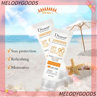 Melodg SPF90 ครีมกันแดด ควบคุมความมัน กันน้ํา เพื่อความสดชื่น ดูแลผิวหน้า คอ แขน ป้องกันแสงแดด