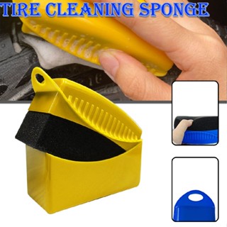 Jacansi Car Wheel Tyre Waxing Cleaning Sponge Brush Tire Dressing Applicator Brush Pad