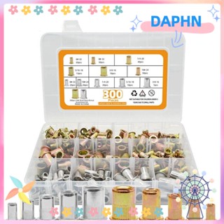 DAPHS ชุดน็อตหมุด หัวแบน 300 ชิ้น #6-32#8-32#10เม็ดมีดกลึงคาร์บอน สเตนเลส 24 1/4-20 5/16-18 3/8-16 UNC สําหรับเฟอร์นิเจอร์