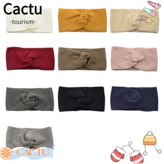 Cactu ที่คาดผม แบบกว้าง สีพื้น สําหรับแต่งหน้า