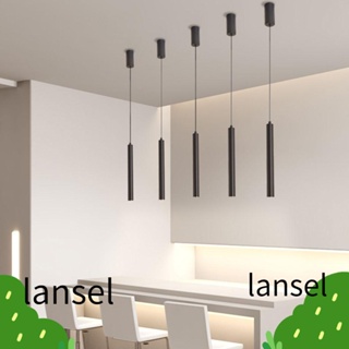 Lansel โคมไฟ จี้ข้างเตียง สีดํา เรียบง่าย โคมไฟเพดาน ห้องรับประทานอาหาร