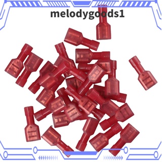 Melodygoods1 ขั้วต่อสายไฟ สีแดง 22-16 AWG FDFN1.25-250 สําหรับยานยนต์ 100 ชิ้น