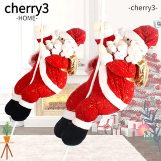 Cherry ตุ๊กตาซานตาคลอสน่ารัก สร้างสรรค์ สําหรับแขวนตกแต่งผนัง หน้าต่าง ในร่ม กลางแจ้ง