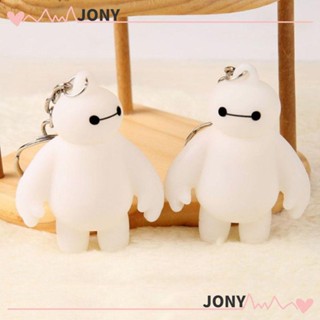 Jy1 พวงกุญแจ ลายการ์ตูน Baymax Kawaii สีขาว สําหรับเด็กผู้หญิง ตกแต่งบ้าน