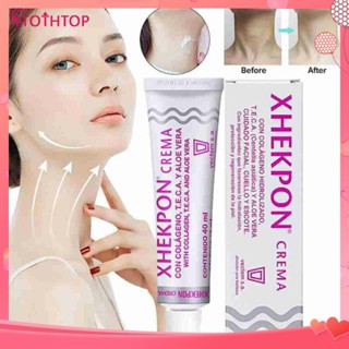 Xhekpon Spanish Neck Cream ครีมบำรุงผิวหน้าและลำคอที่ไม่เหนียวเหนอะหนะ 40ml Spanish Neckline Cream Wrinkle Smooth Anti Aging Cream Skin Care Produce [TOP]