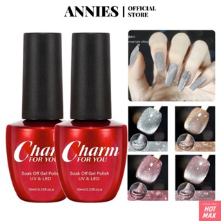 ANNIES Fashion 12 สี Cat Eye Nail Polish Gel Color Stone Reflective Shining Aurora [hotmax]