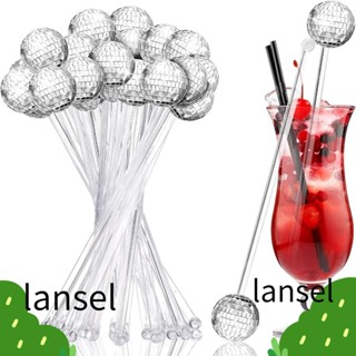 Lansel ก้านคนเครื่องดื่มค็อกเทล ปาร์ตี้ แต่งตัว กระจกบอล 10 ชิ้น