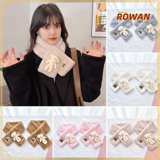 Rowans ผ้าพันคอ ผ้าฟลีซ แบบนุ่ม แฟชั่น