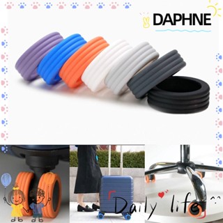 Daphne ฝาครอบล้อกระเป๋าเดินทาง ซิลิโคน ลดเสียงรบกวน 8 ชิ้น ต่อชุด