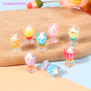 Coagulatelove จี้พวงกุญแจเรซิ่น รูปถ้วยไอศกรีม 3D 8 สี สําหรับทําเครื่องประดับ ต่างหู สร้อยข้อมือ DIY 5 ชิ้น [ขายดี]