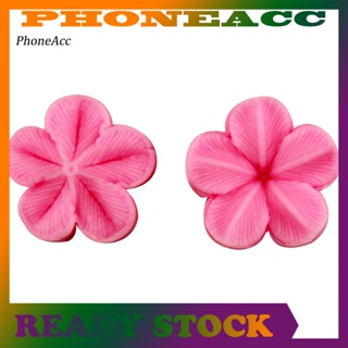 Phoneacc แม่พิมพ์ซิลิโคน รูปดอกพลัม สําหรับตกแต่งเค้ก ช็อคโกแลต ฟองดองท์ เบเกอรี่ DIY 2 ชิ้น