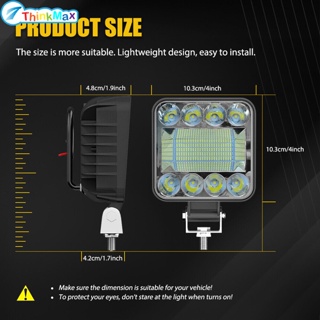 ไฟสปอตไลท์ Led 128 ดวง 6500k ทรงสี่เหลี่ยม ขนาด 4 นิ้ว สําหรับติดรถยนต์ ออฟโร้ด 2 ชิ้น