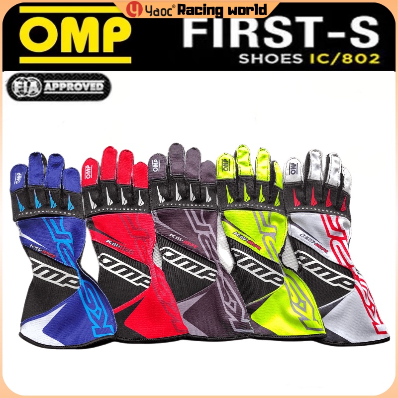 Yyaoc® OMP gloves, adult kart gloves, racing gloves (free waterproof storage bag), driving gloves, external stitching, silicone anti slip and wear-resistant points