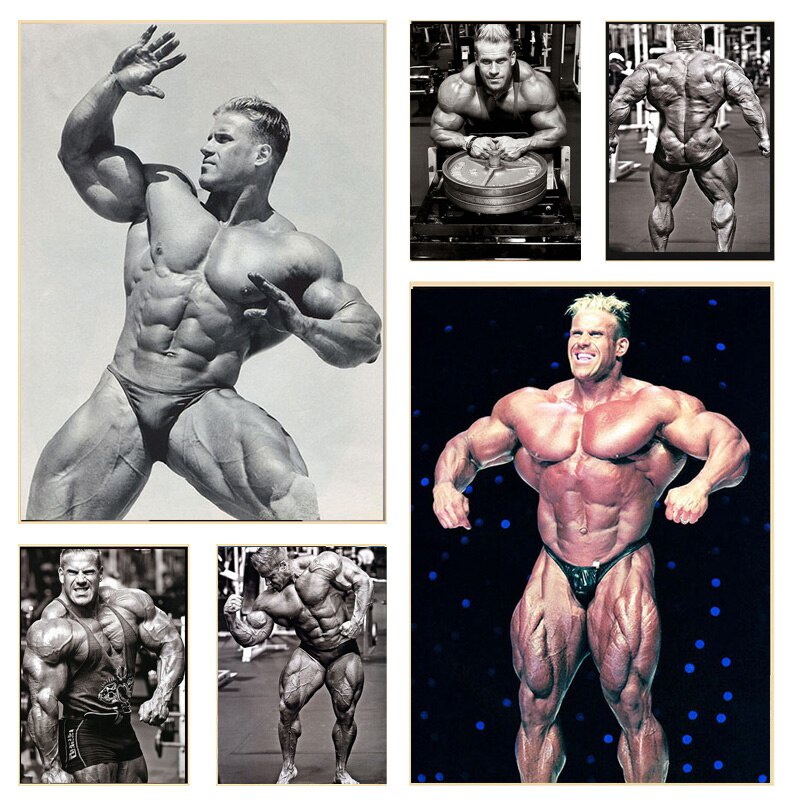 คลาสสิกกล้ามเนื้อ GYM Star Jay Cutler Bodybuilder โปสเตอร์โปสเตอร์พิมพ์ Wall Art ภาพวาดผ้าใบภาพของขว