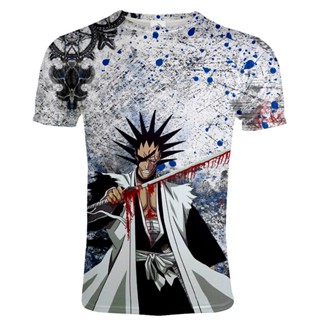 ใหม่ เสื้อยืดลําลอง แขนสั้น พิมพ์ลายอนิเมะ Bleach สไตล์ฮาราจูกุ สตรีท สําหรับสตรี