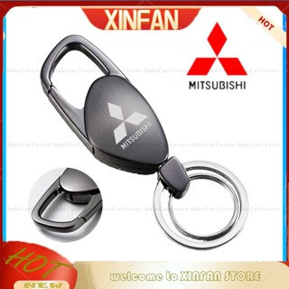 Xinfan 【พร้อมส่ง】ใหม่ สร้างสรรค์ โลหะผสม เมต้า รถจักรยานยนต์ พวงกุญแจรถ พร้อมโลโก้ สําหรับ Mitsubishi