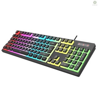 [DZ]HXSJ L200 RGB คีย์บอร์ดเล่นเกม แบบใช้สาย 104 คีย์ มีไฟแบ็คไลท์ Led RGB คีย์บอร์ดเกมมิ่ง มีสาย USB พร้อมปุ่มกดพุดดิ้ง ABS สําหรับเชื่อมต่อ PC