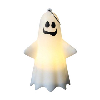 Funny Ghost Electronic Lamp Ghost Night Light Warm Yellow Night Light Ornament Childrens Portable Pendant Light Halloween Decorative Lights for Halloween Parties