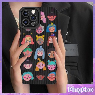 Pingcoo - เข้ากันได้สำหรับ เคส iphone 11 เคสไอโฟน เคสไอโฟน11 Soft กันกระแทกเคสโทรศัพท์วีเนียร์เม็ดแนวตั้งสีดำป้องกันกล้องการ์ตูน Avatar Collection เข้ากันได้กับ iPhone 14 13 Pro สูงสุด 12 Pro สูงสุด XS XR สูงสุด 7 8