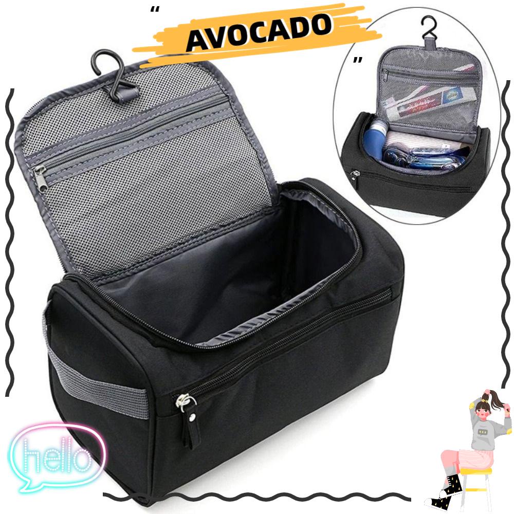 Avocarr กระเป๋าเครื่องสําอาง ผ้าโพลีเอสเตอร์ กันน้ํา จุของได้เยอะ สําหรับผู้ชาย