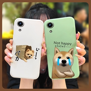 protective case Cartoon Phone Case For Samsung Galaxy A03 Core/SM-A032F Solid color Anti-fall phone case Skin feel silicone