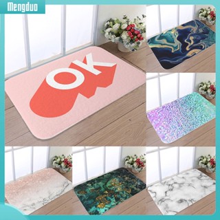 [MD] พรมเช็ดเท้า ลายหินอ่อน กันลื่น ทนทาน ขนาด 40x60 ซม. สําหรับตกแต่งบ้าน ห้องน้ํา