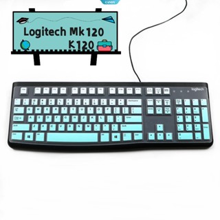 แผ่นซิลิโคนคีย์บอร์ด Logitech Mk120 K120 คุณภาพสูง กันน้ํา แบบบางพิเศษ [CAN]