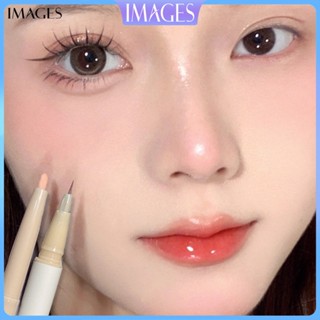 IMAGES Double Head Sleeper ปากกา Matte Sheet Bright ดินสอเขียนขอบตาสีน้ำตาลบางเบา LB3YXZB0076