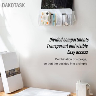 DAKOTASK ที่วางรีโมทคอนโทรลติดผนังที่วางโทรศัพท์ติดผนังแบบถอดได้โปร่งใสสำหรับกระเบื้องแก้ว