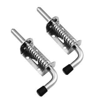 2pcs 5inch Accessories Car Durable Door Stainless Steel Truck Heavy Duty Spring Loaded Garage Shed Latch Bolt