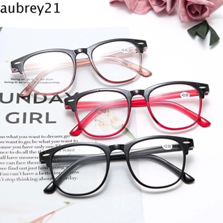 Aubrey1 แว่นตาอ่านหนังสือ กรอบสี่เหลี่ยม สีน้ําตาล สีแดง +1.0~+4.0 สีดํา สําหรับผู้ชาย