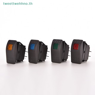 Tweettwehhno สวิตช์ไฟ LED 12V 20A กันน้ํา สําหรับรถยนต์ เรือ