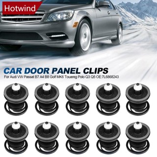 Hotwind คลิปหมุดยึดแผงประตูรถยนต์ สําหรับ VW Passat B7 A4 B8 Golf MK6 Touareg Polo Q3 Q5 OE:7L 10 ชิ้น6868243 S6y2