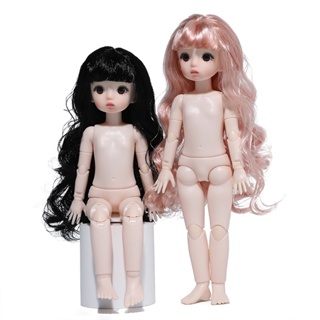 ตุ๊กตา BJD 1/6 20 ข้อต่อขยับได้ ตาสีน้ําตาล 3D และรองเท้า DIY ของเล่นสําหรับเด็กผู้หญิง