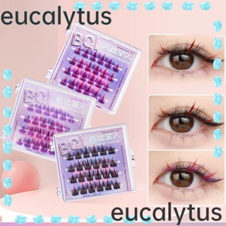 Eucalytus1 ขนตาปลอม แบบหนา คลัสเตอร์เดี่ยว หยิกได้ สําหรับแต่งหน้า