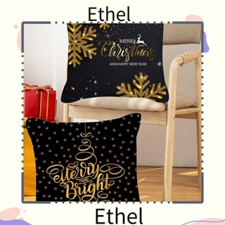 Ethel1 ปลอกหมอน ปักลายคริสต์มาส สําหรับตกแต่งบ้าน ปาร์ตี้คริสต์มาส