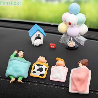 Fishstick1 ฟิกเกอร์ชินจัง ขนาดเล็ก สวยหรู ชินจัง The Sleeping Nohara Family ฟิกเกอร์ ตกแต่งเค้ก ของเล่น