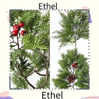 Ethel1 กิ่งไม้สนประดิษฐ์ รูปดอกไม้ สําหรับประดับตกแต่ง